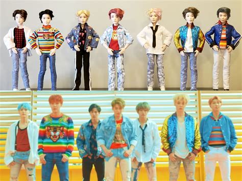 I handmade all the outfits from the DNA MV for my Mattel BTS